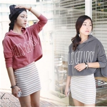 免费代理2013秋季新品韩版女装个性字母印花卫衣休闲背心裙两件套