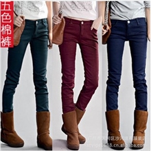 秋冬大码女牛仔裤秋冬新品靴裤新款保暖加绒加厚铅笔裤显瘦打底裤