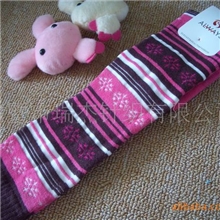 年末特价批发144针全棉全毛圈毛巾提花保暖中长统（筒）靴袜混批