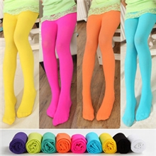 秋冬款糖果色天鹅绒儿童连袜裤跳舞袜打底袜裤白色连袜裤批发