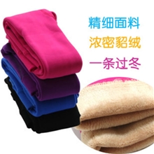 新款抗起球冬季保暖裤貂绒儿童加厚打底裤打底裤宝宝一体裤