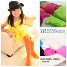 秋季儿童连袜裤彩色爱心图案打底裤大圆点百搭连裤袜批发