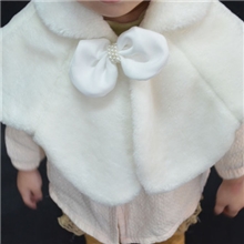 儿童披肩女童高档儿童礼服公主裙披肩披风蝴蝶结毛绒小外套