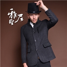 【爆款秋装】原创设计冬装风衣男装商务绅士羊毛呢大衣13139-1