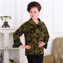 中老年女装秋冬新品针织衫提花外套名旺双鹿中老年羊毛衫针织衫