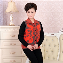 名旺双鹿中老年女装一件代发时尚妈妈装女士针织背心毛线马甲