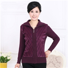 中老年女装秋装外套中年女装针织衫妈妈装上衣老年人薄外套