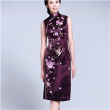 隆唐原创设计品牌中式改良旗袍手工刺绣经典旗袍优雅显瘦L143