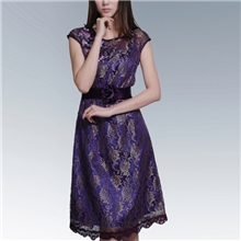 隆唐蕾丝显瘦A字连衣裙L154民族风刺绣连衣裙品牌专柜正品