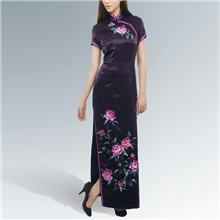 【隆唐】L111精品刺绣旗袍民族风长款修身显瘦显高敬酒服礼服