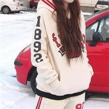 春秋季百搭韩版新款大码卫衣套装特大码休闲酷酷胖mm卫衣套装女