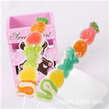 本月特价款百分享25克兔子串烧QQ软糖棒棒糖果批发