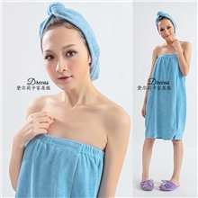 热销超细纤维浴裙抹胸浴裙浴袍美容院浴衣亲子裙夏季家居用
