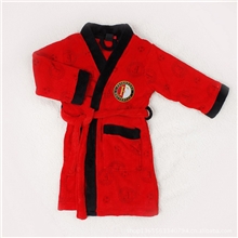 跆拳道红色黑边珊瑚绒帅气男孩家居服温泉服浴袍睡袍睡衣