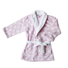 舒适可爱漂亮粉色女童珊瑚绒家居服汗蒸服浴袍睡袍