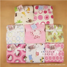 春夏秋冬珊瑚绒+摇双层初生婴儿毛毯宝宝新生儿用品抱毯抱被批发