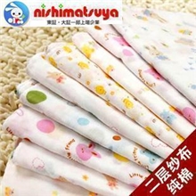 原单高密度31*31西松の屋全棉双层印花纱布手帕洗脸巾喂奶巾超软