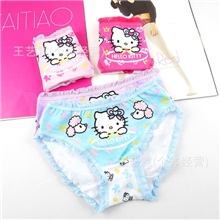 hellokitty纯棉儿童内裤宝宝全棉印花蕾丝边女童小猫三角内裤批发