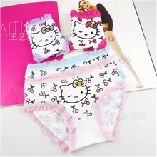 hellokitty纯棉儿童内裤莱卡棉三角裤女童KT猫三角内裤批发