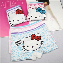 hellokitty猫卡通印花纯棉卡通儿童内裤女童全棉平角内衣裤批发