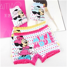 新款迪斯尼米奇莫代尔儿童内裤宝宝女童平角内衣裤花边四角裤批发