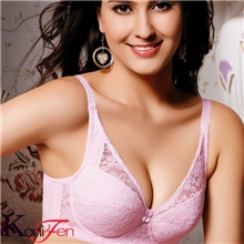 康妮芬konifen品牌内衣超薄棉文胸批发3451U型三排三扣美背内衣