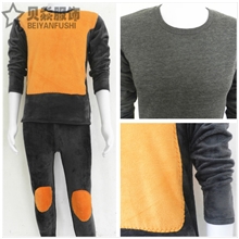 超精品男士黄金甲保暖套装男式保暖内衣双层加厚保暖内衣批发