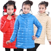 <一件代发>女童长款棉衣棉袄中大童棉服女大童亲子装