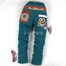 秋款上新中大童斜纹面料儿童休闲裤68印花童裤厂家批发爆款