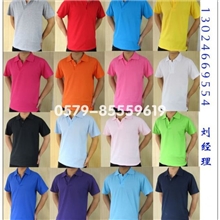 厂家直销翻领短袖广告衫定做文化衫定制空白T恤班服POLO衫