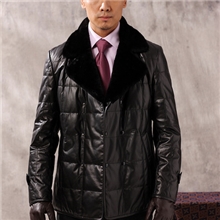 海宁工厂直供双排扣平驳领商务棉皮衣