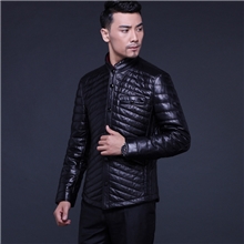 2013秋冬新款海宁真皮皮衣男修身立领绵羊皮单排扣真皮夹克