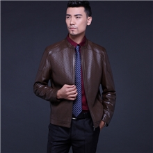 2013秋冬新款海宁真皮皮衣男修身立领绵羊皮商务夹克外套