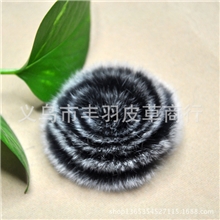 生产批发5.5CM兔毛球，盘花，毛绒饰品花，裘皮辅料