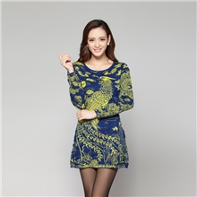 【伙拼】爱霞服饰秋冬新款韩版修身泡泡凤凰针织衫打底衫羊绒毛衫