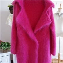高级定制2013秋冬女装新款水貂绒长毛衣外套长款大衣开衫