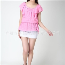 杭州中高档品牌秀姿时尚女式衬衫雪纺衫品牌女装折扣批发