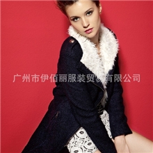 欧力嘉长款棉衣加大码女装棉服品牌秋冬修身外套帽领棉袄