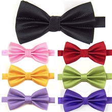 纯色领结男士领结蝴蝶结色织格子领结嵊州领带批发