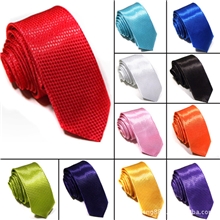 男女闪光纯色窄领带休闲一色细格子韩版窄领带5cm领结