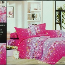 一件代发热销韩版家纺景之红曼舞清扬床上用品钻石绒四件套