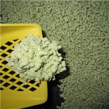 工厂供应清新绿茶豆腐猫砂3毫米柱