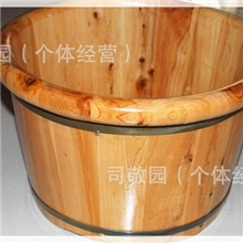纯正香柏木沐足桶圆边桶26cm木盆木桶香柏木盆泡脚盆足浴盆