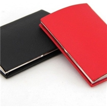 定做真皮商务名片盒高档酒店办公用名片夹可印公司logo