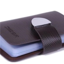 广州皮具厂家供应多卡位高档商务名片包防磁真皮卡包定做