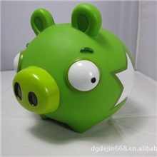 塑胶玩具供应猪仔造型存钱罐搪胶玩具硬币罐多种可选