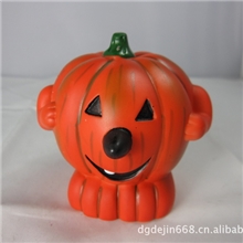 厂家批发PVC万圣节系列产品南瓜灯南瓜小夜灯精美工艺