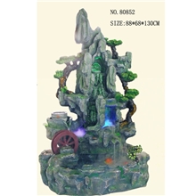 【艺品福人】厂家批发大件假山流水喷泉风水球风水轮树脂工艺品