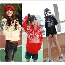 3152#2012秋冬新款韩版加厚加绒卫衣小鹿卫衣免费加盟一件代发