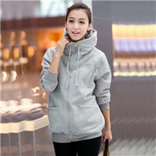 秋冬新款女装卫衣批发韩版时尚开衫宽松大码抓绒女式学生外套女
